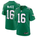 Philadelphia Eagles Tanner McKee Nike Kelly Green Alternate Game Jersey product image 1, provided for visual reference and