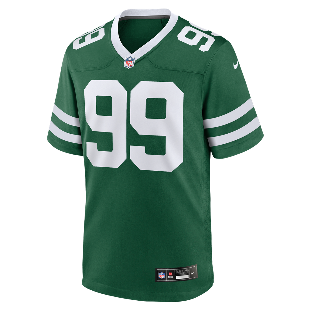 New York Jets T'Vondre Sweat Nike Legacy Green Team Game Jersey product image 2, provided for visual reference and product