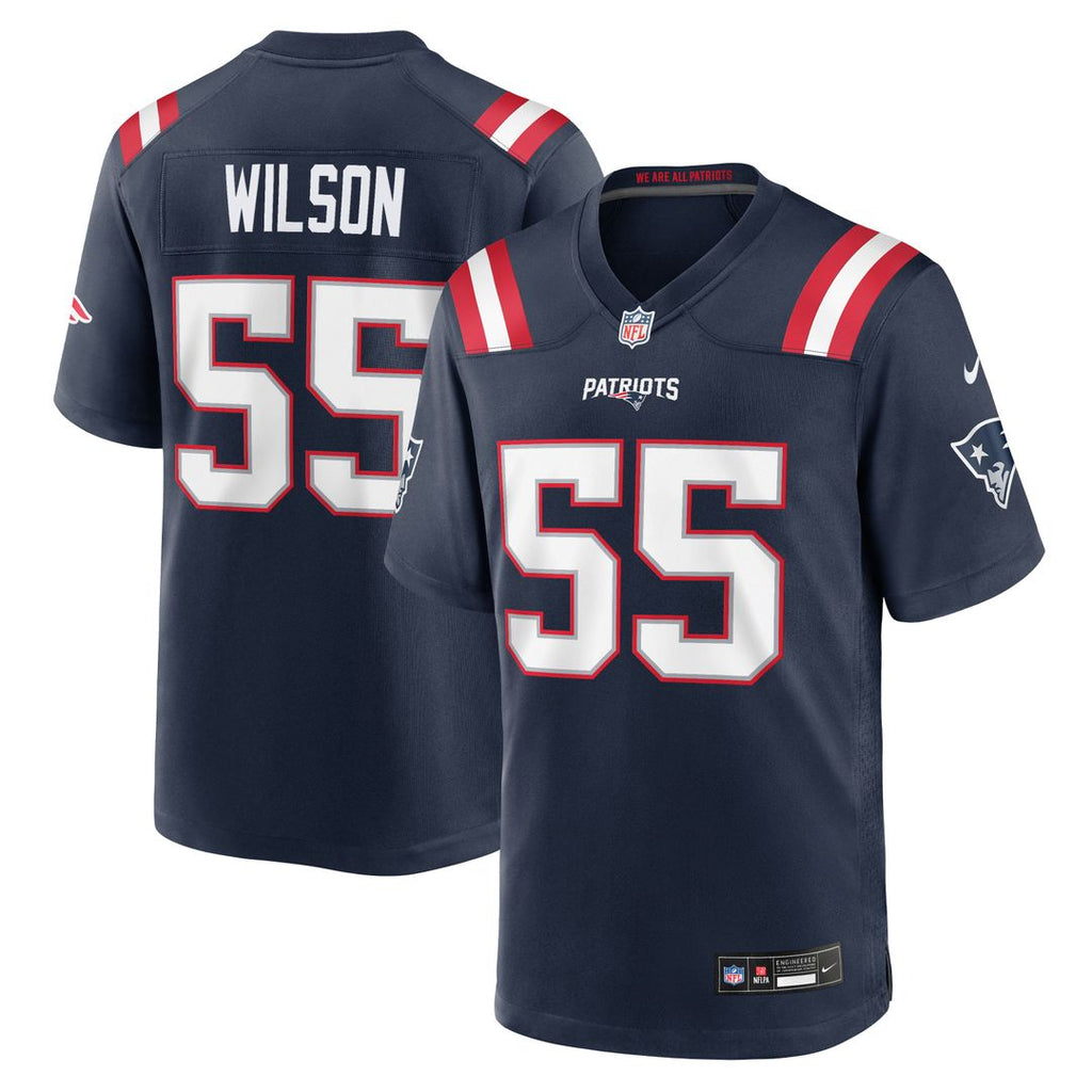 New England Patriots Jared Wilson Nike Navy Team Game Jersey product image 1, provided for visual reference and product