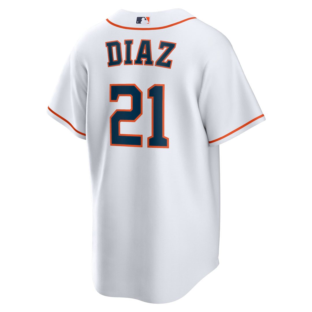 Houston Astros Yainer Diaz Nike White Home Replica Jersey product image 3, provided for visual reference and product detail