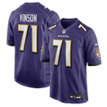 Baltimore Ravens Carson Vinson Nike Purple Team Game Jersey product image 1, provided for visual reference and product