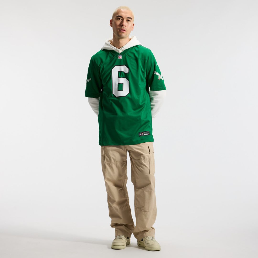 Philadelphia Eagles DeVonta Smith Nike Kelly Green Alternate Game Player Jersey product image 4, provided for visual