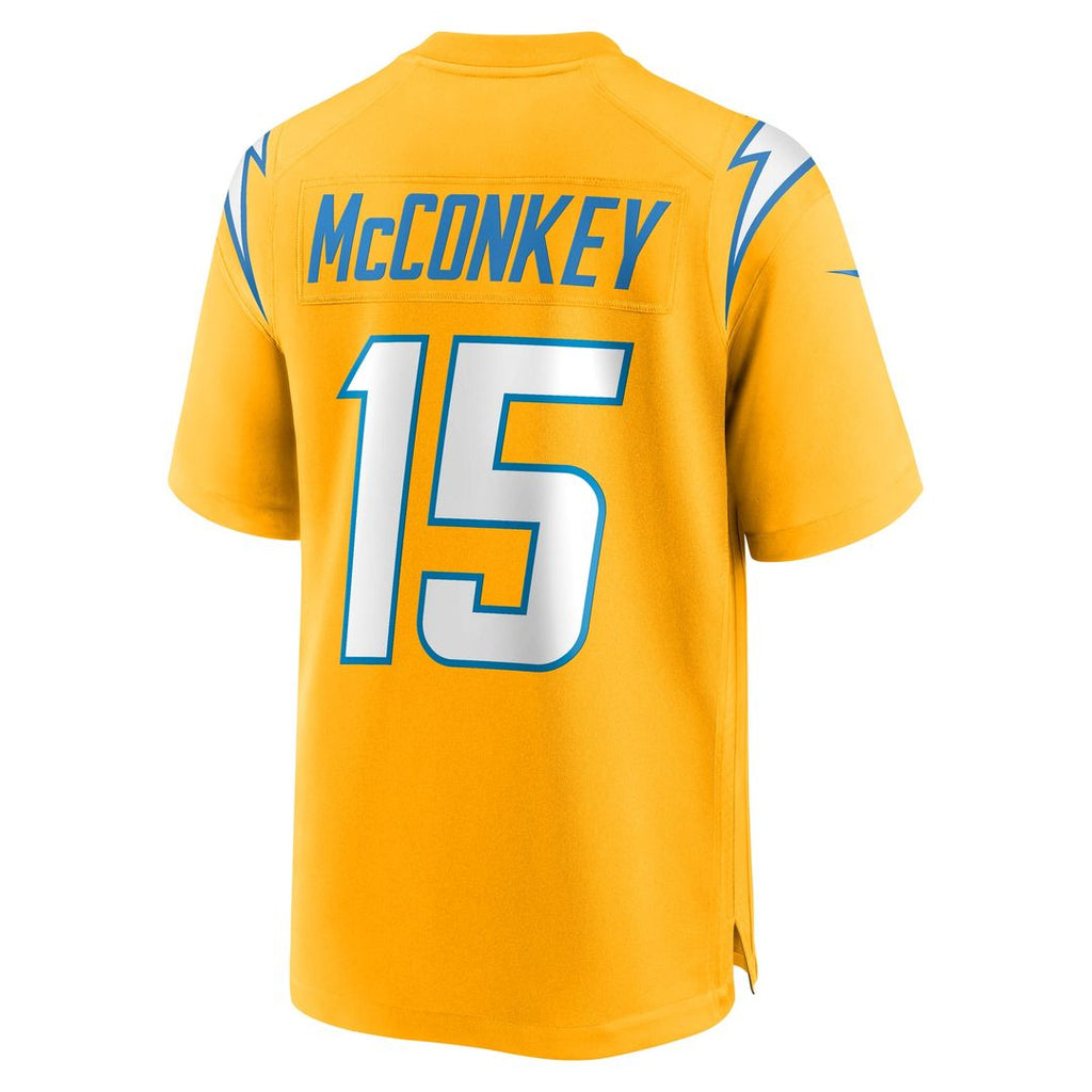 Los Angeles Chargers Ladd McConkey Nike Gold Alternate Charger Power Game Player Jersey product image 3, provided for visual