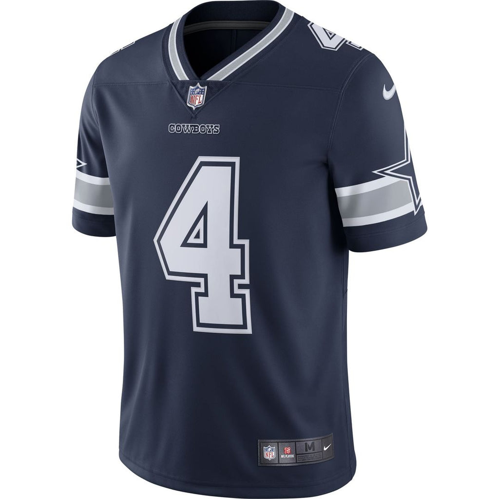 Dallas Cowboys Dak Prescott Nike Navy Vapor Limited Player Jersey product image 5, provided for visual reference and product