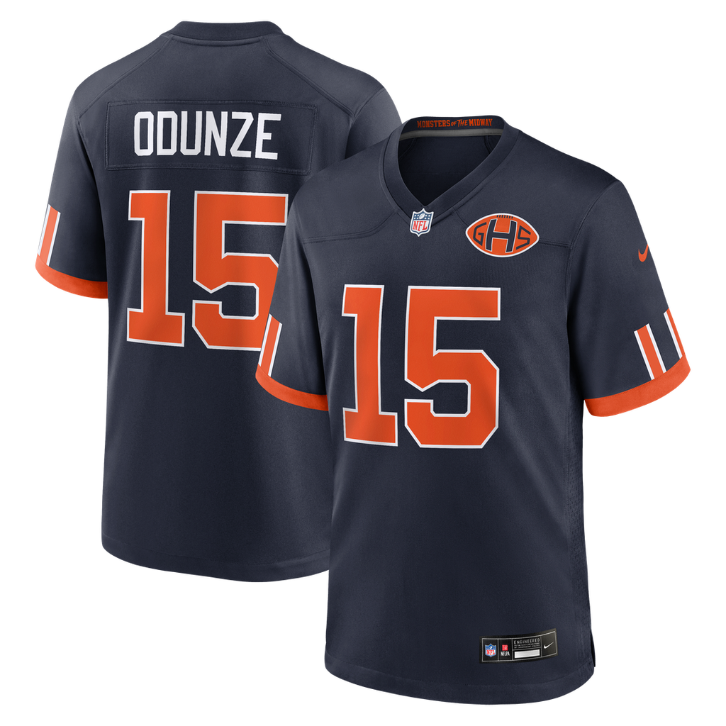 Chicago Bears Rome Odunze Nike Navy 2026 Rivalries Collection Game Jersey product image 1, provided for visual reference and