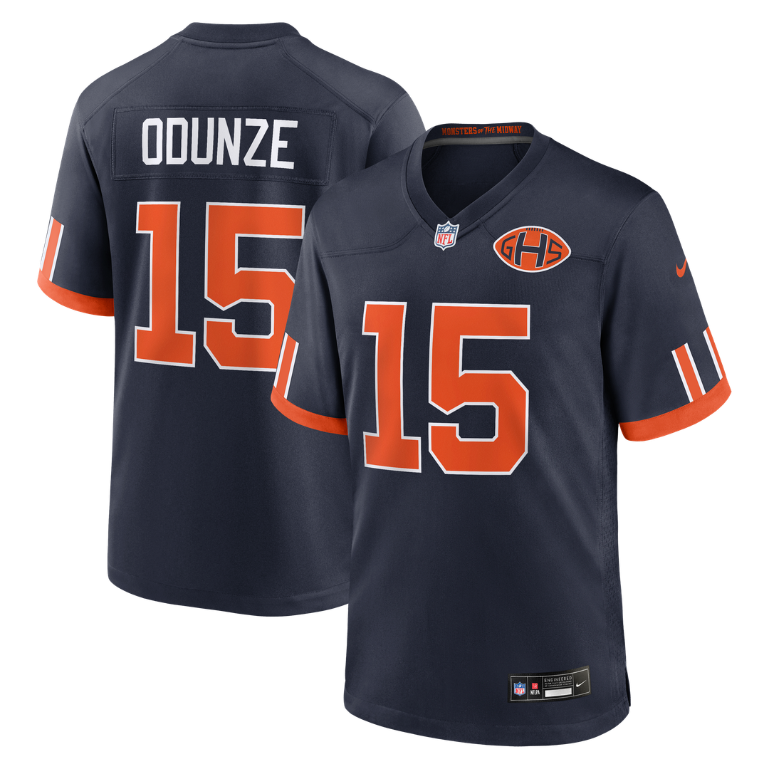 Chicago Bears Rome Odunze Nike Navy 2026 Rivalries Collection Game Jersey product image 1, provided for visual reference and