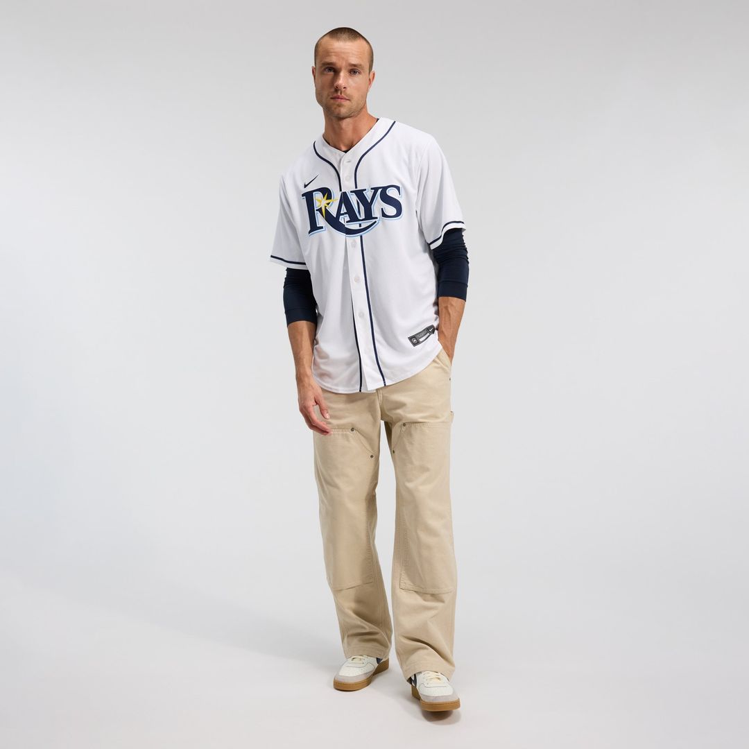 Tampa Bay Rays Yandy Díaz Nike White Home Replica Jersey product image 4, provided for visual reference and product detail