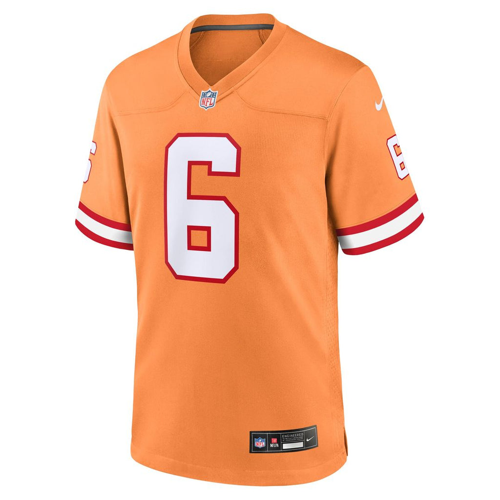 Tampa Bay Buccaneers Baker Mayfield Nike Orange Throwback Game Jersey product image 2, provided for visual reference and