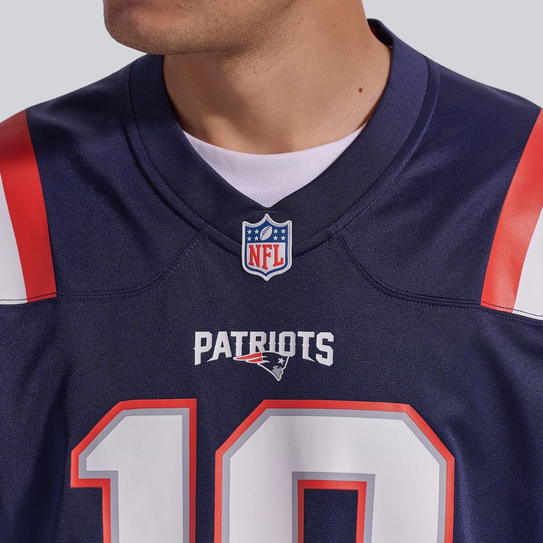 New England Patriots Drake Maye Nike Navy Player Game Jersey product image 8, provided for visual reference and product