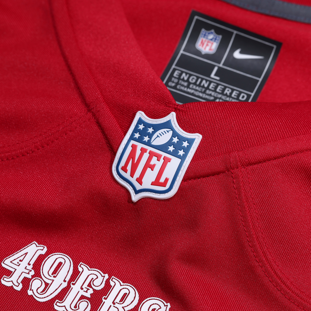 San Francisco 49ers George Kittle Nike Scarlet 80th Anniversary Game Jersey product image 8, provided for visual reference