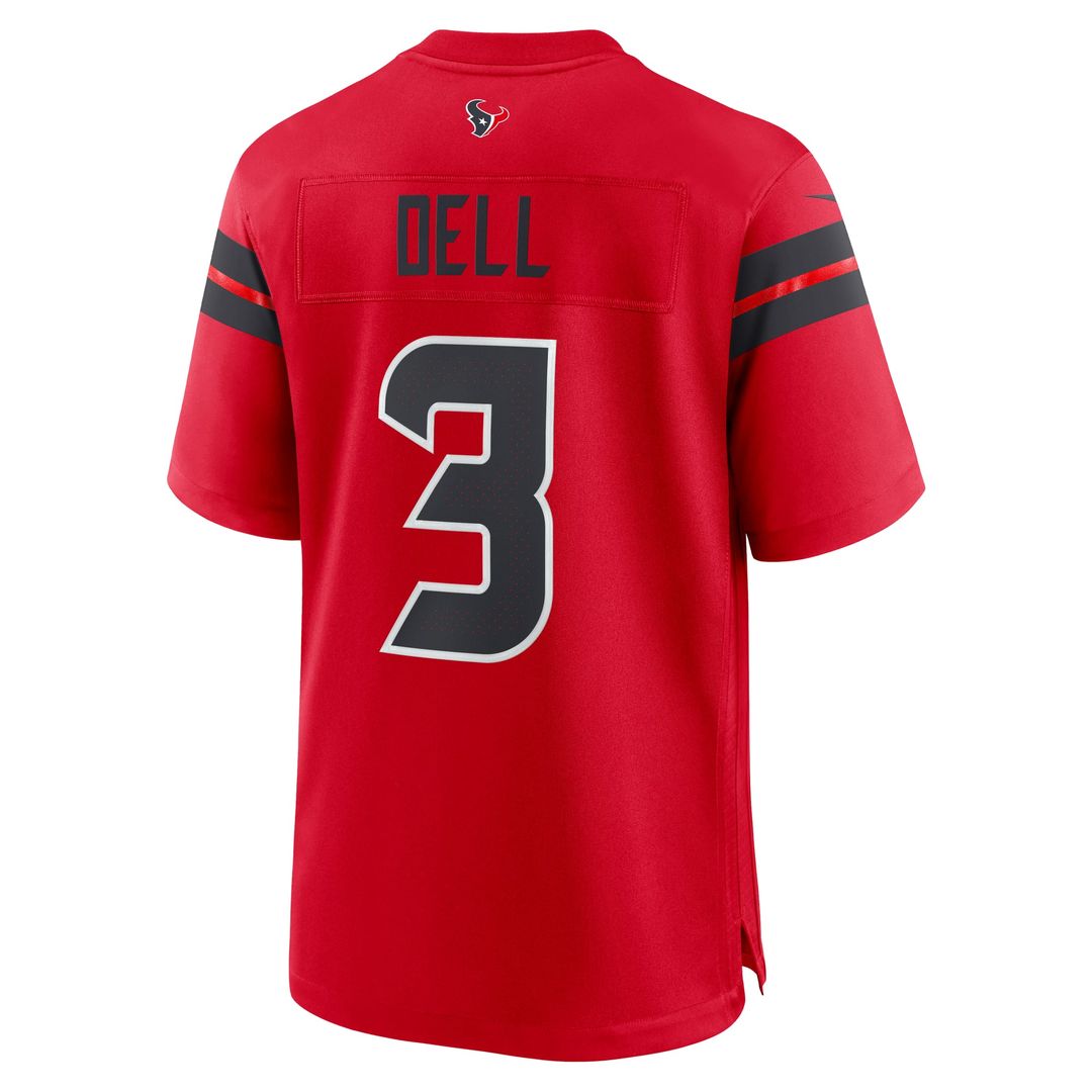 Houston Texans Tank Dell Nike Red Alternate Game Jersey product image 9, provided for visual reference and product detail