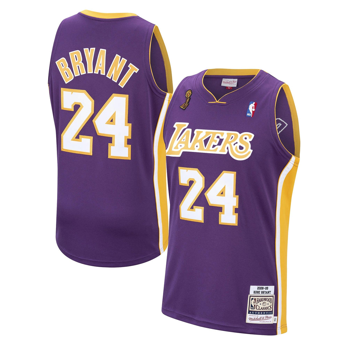 Los Angeles Lakers Kobe Bryant 2008 Road Authentic Jersey By Mitchell & Ness - Purple product image 1, provided for visual