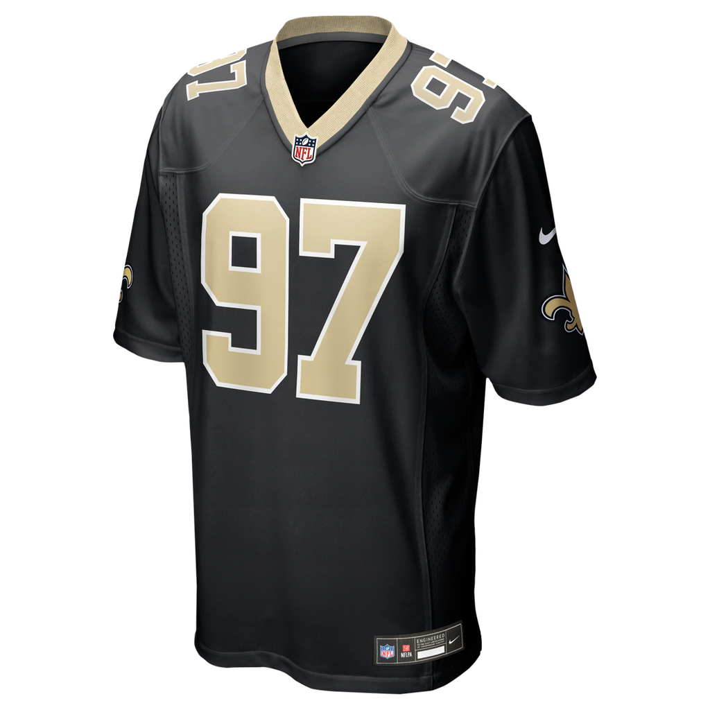 New Orleans Saints Khristian Boyd Nike Black Game Jersey product image 2, provided for visual reference and product detail