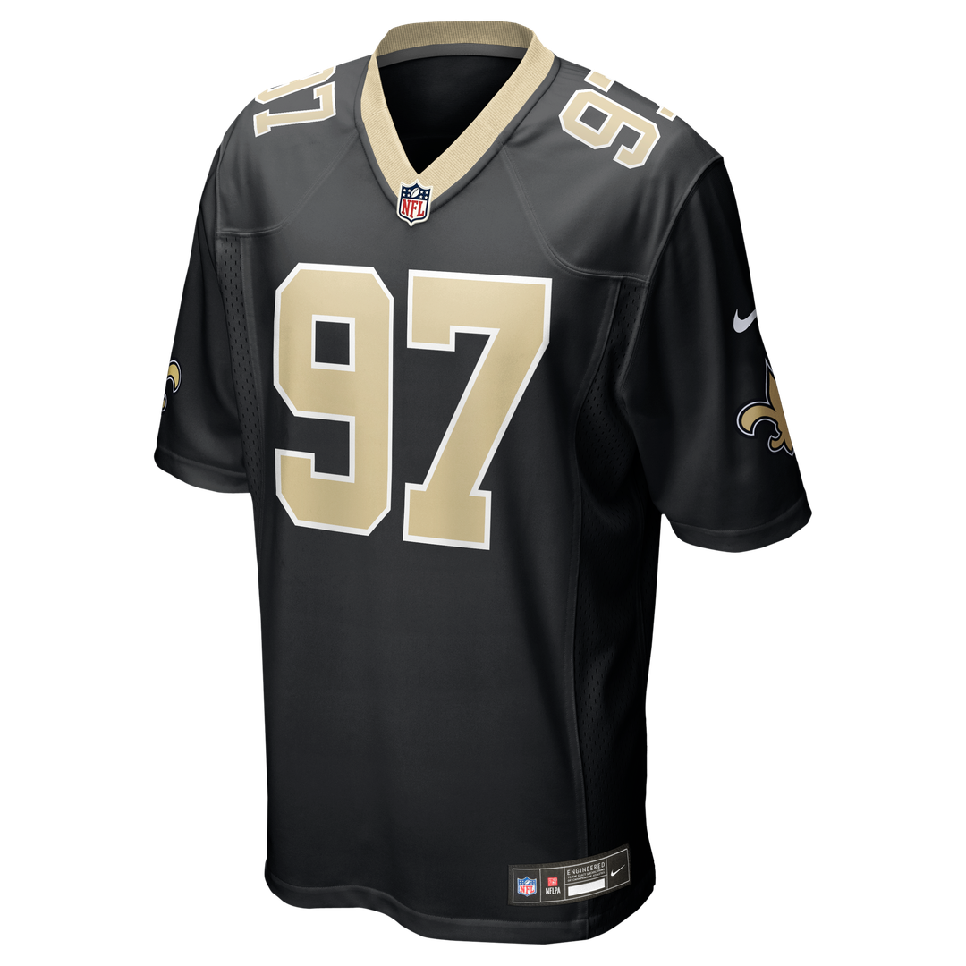 New Orleans Saints Khristian Boyd Nike Black Game Jersey product image 2, provided for visual reference and product detail