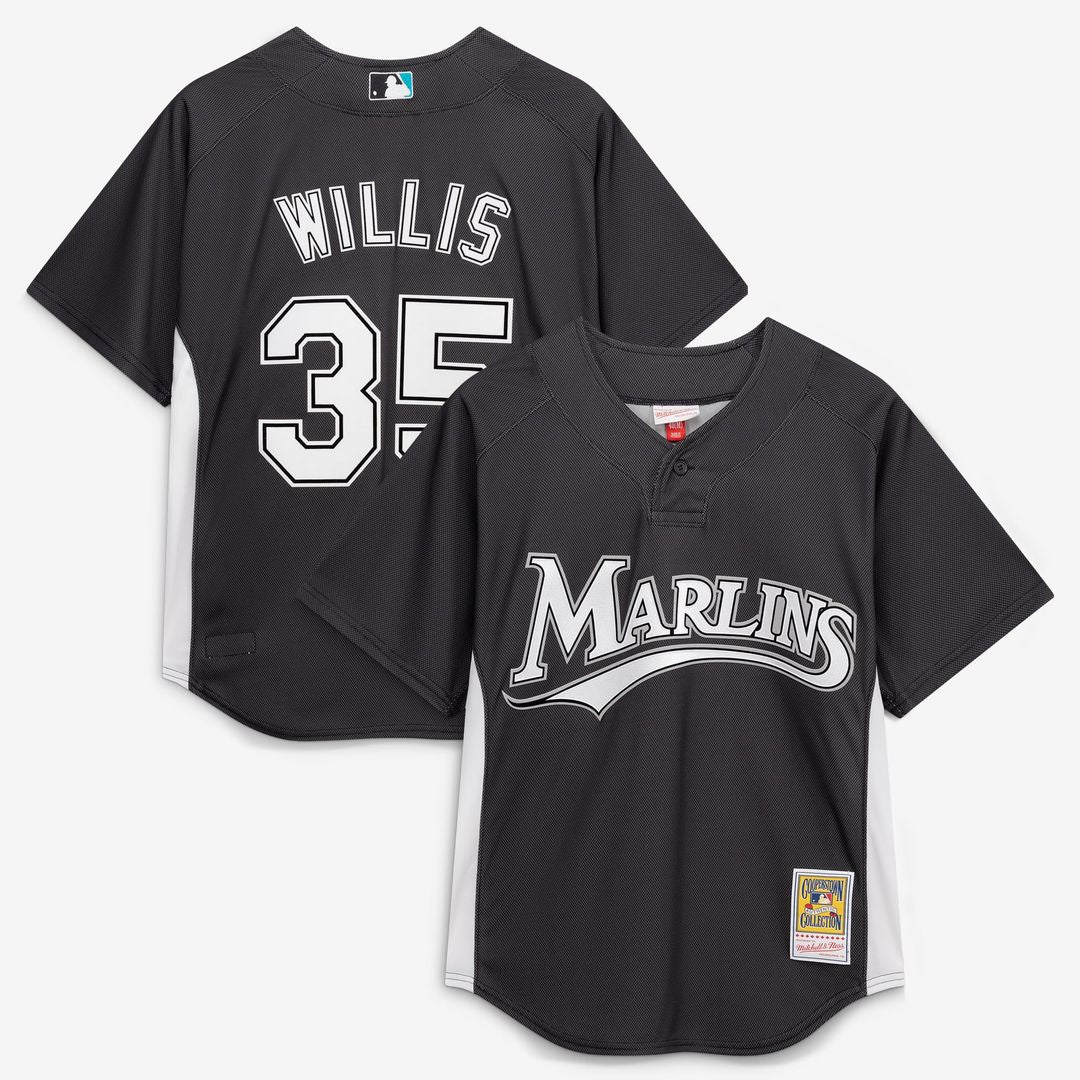 Florida Marlins Dontrelle Willis Mitchell & Ness Black Authentic Batting Practice Jersey product image 1, provided for