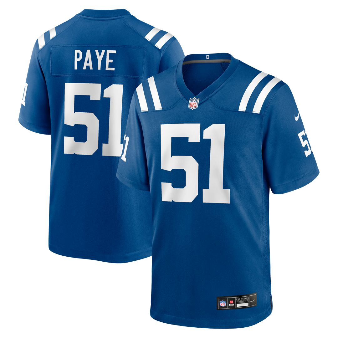 Indianapolis Colts Nike Royal Game Jersey product image 1, provided for visual reference and product detail review