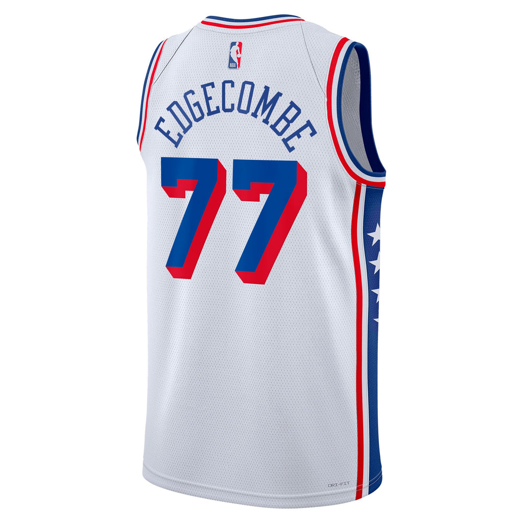 Philadelphia 76ers Nike Association Edition Swingman Jersey - White - VJ Edgecombe - Unisex product image 4, provided for