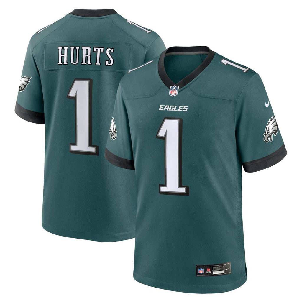 Philadelphia Eagles Jalen Hurts Nike Midnight Green Team Game Jersey product image 1, provided for visual reference and
