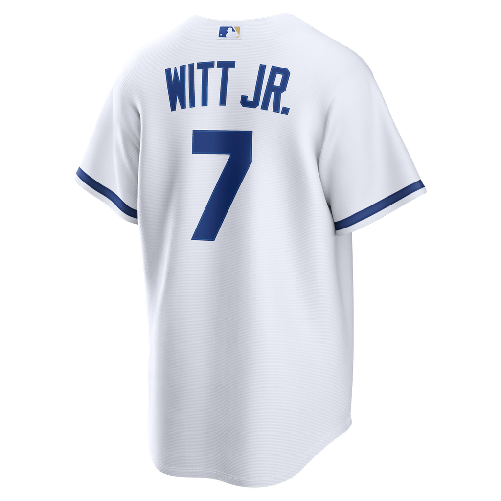 Kansas City Royals Bobby Witt Jr. Nike White Home Replica Jersey product image 3, provided for visual reference and product