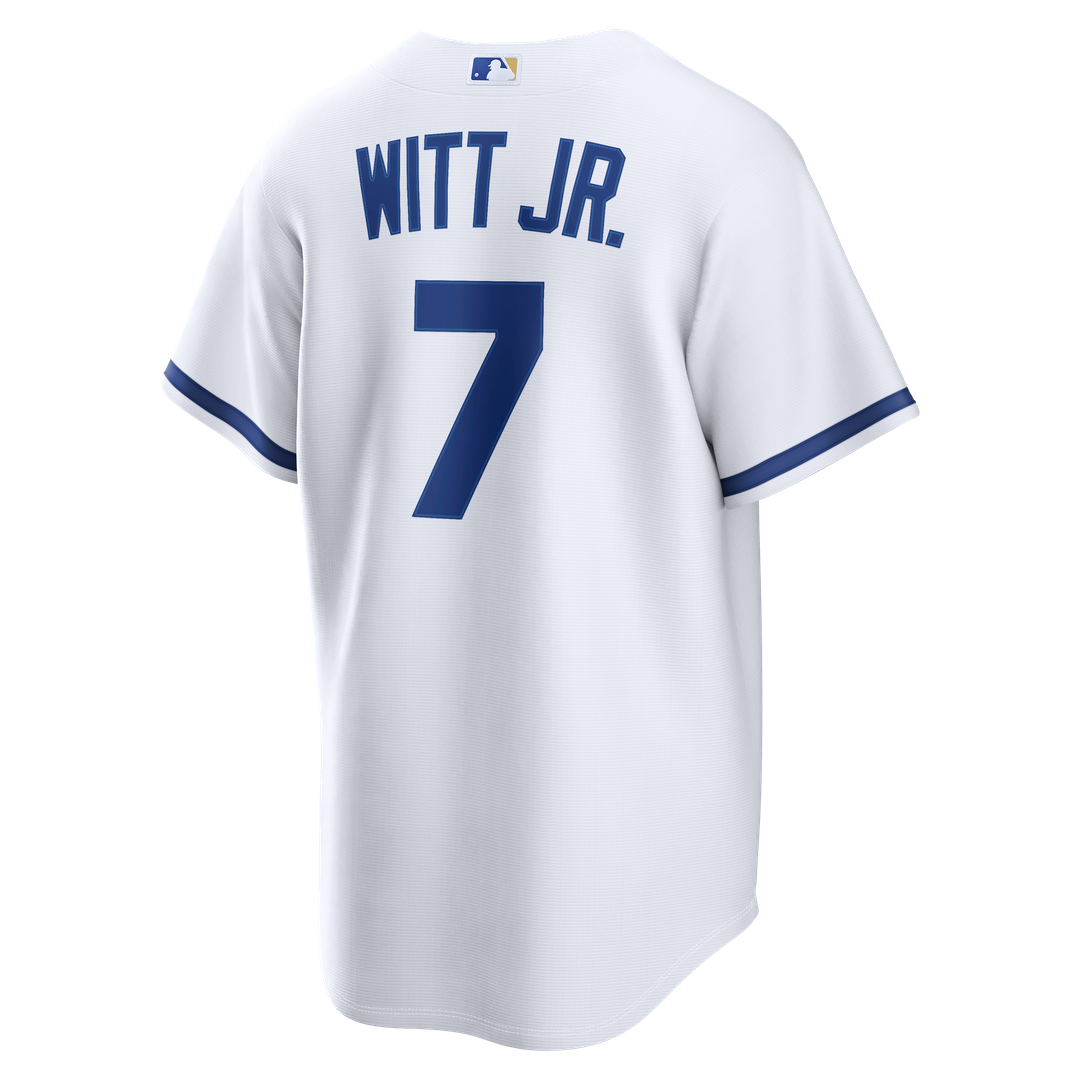 Kansas City Royals Bobby Witt Jr. Nike White Home Replica Jersey product image 3, provided for visual reference and product