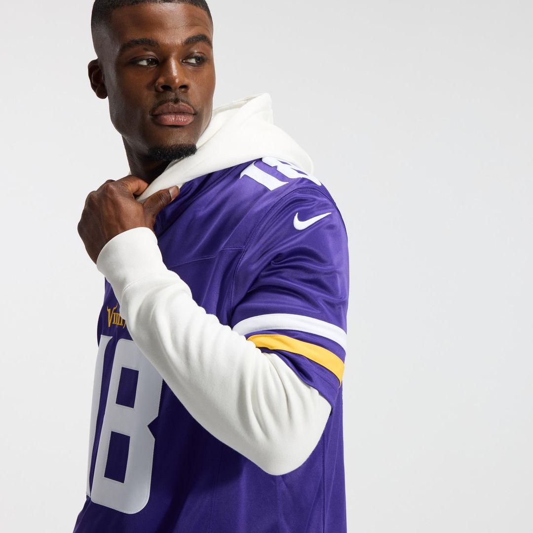Minnesota Vikings Justin Jefferson Nike White Alternate Vapor F.U.S.E. Stitched Limited Jersey product image 14, provided