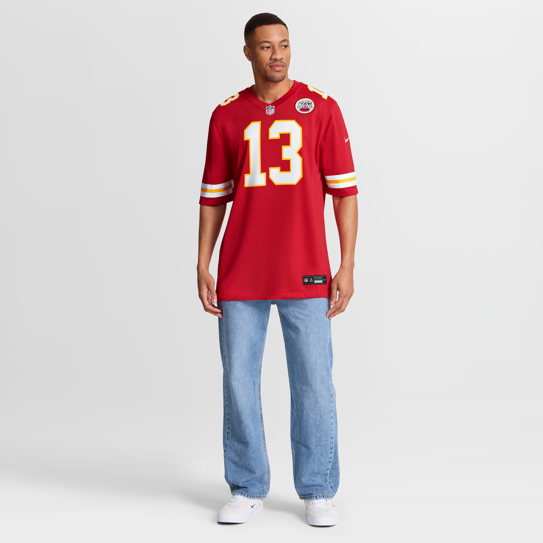 Kansas City Chiefs Nazeeh Johnson Nike Red Game Player Jersey product image 7, provided for visual reference and product
