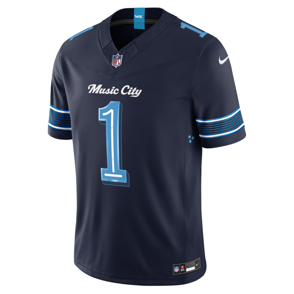 Tennessee Titans Cameron Ward Nike Navy 2026 Rivalries Collection Stitched Limited Jersey product image 2, provided for