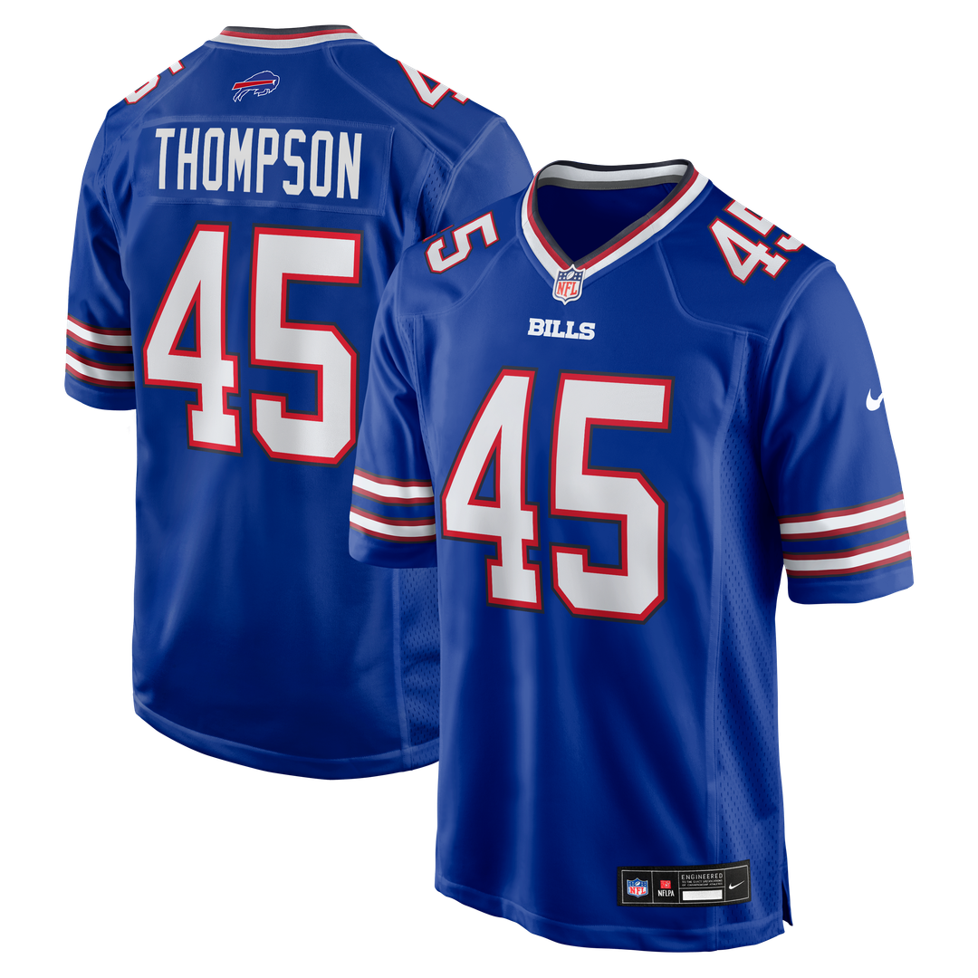 Buffalo Bills Shaq Thompson Nike Royal Team Game Jersey product image 1, provided for visual reference and product detail