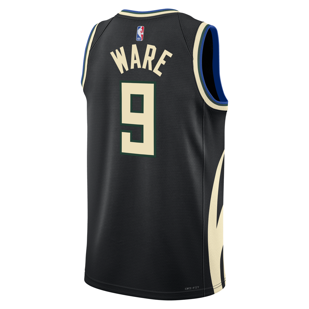Milwaukee Bucks Jordan Brand Statement Edition Swingman Jersey - Hunter Green - Kel'el Ware - Unisex product image 4,