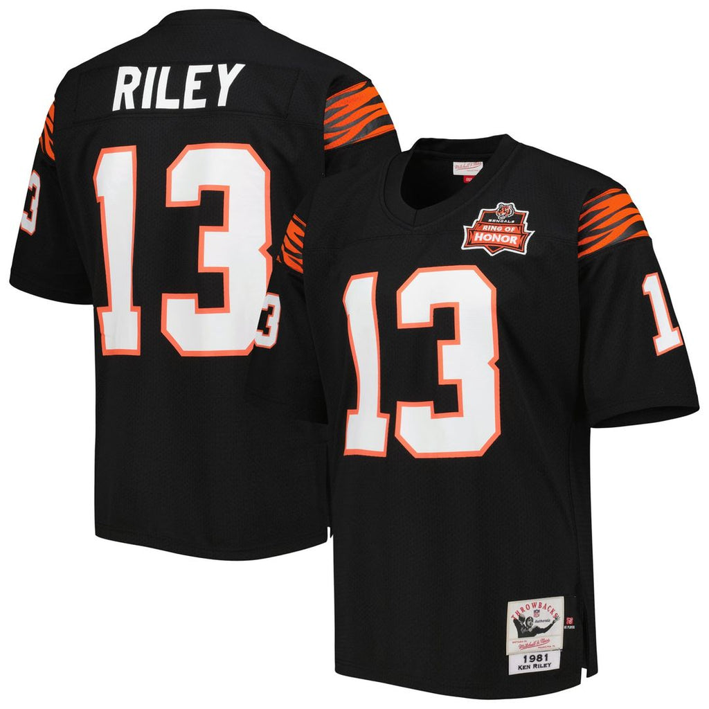Cincinnati Bengals 1981 Ken Riley Mitchell & Ness Black Authentic Throwback Retired Player Jersey product image 1, provided