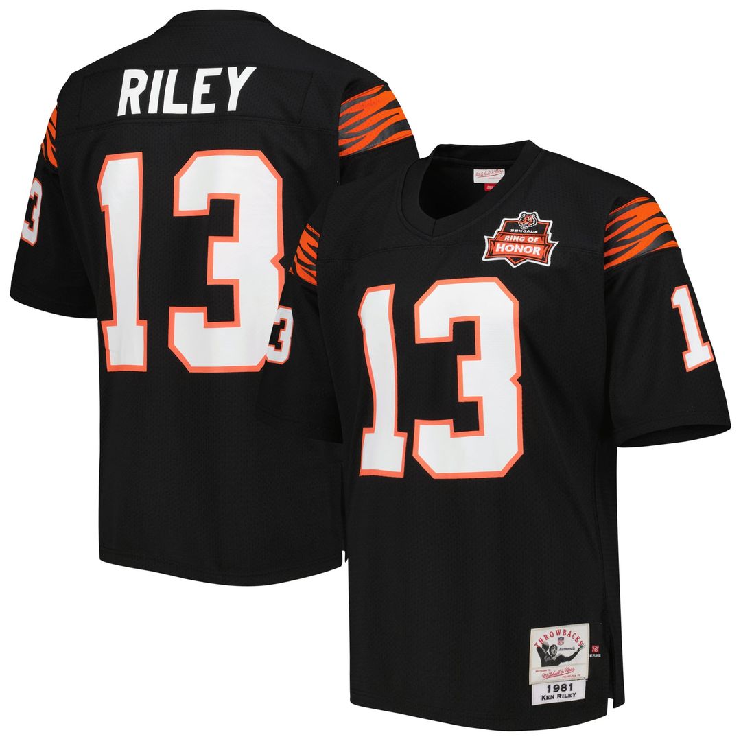 Cincinnati Bengals 1981 Ken Riley Mitchell & Ness Black Authentic Throwback Retired Player Jersey product image 1, provided