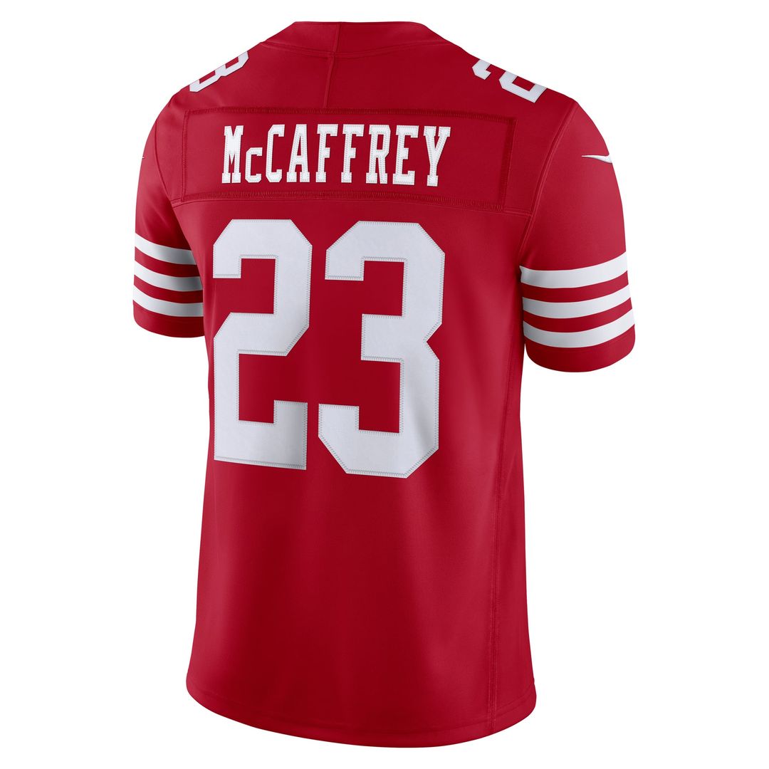 San Francisco 49ers Christian McCaffrey Nike White Alternate Vapor F.U.S.E. Stitched Limited Jersey product image 9,