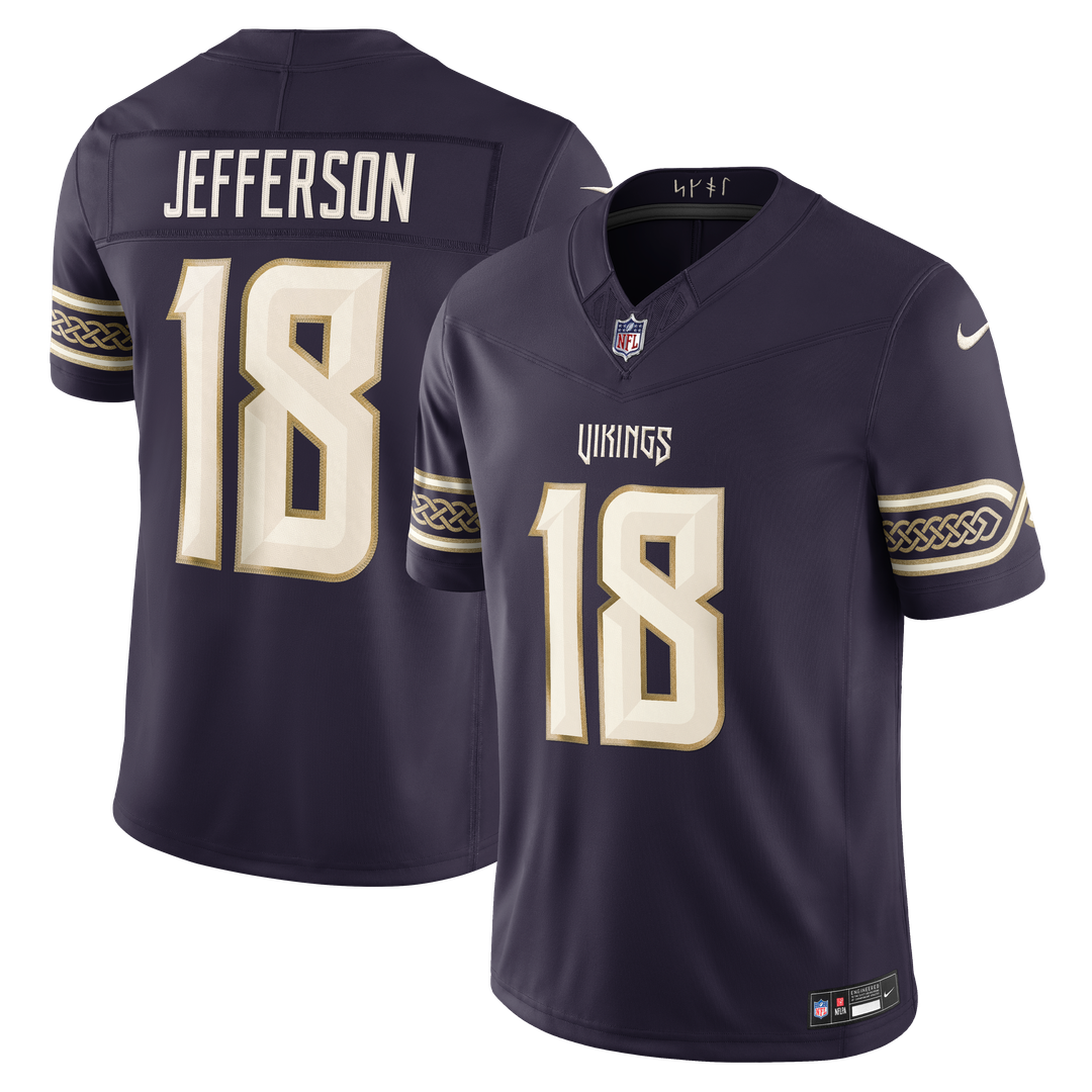 Minnesota Vikings Justin Jefferson Nike Purple 2026 Rivalries Collection Stitched Limited Jersey product image 1, provided