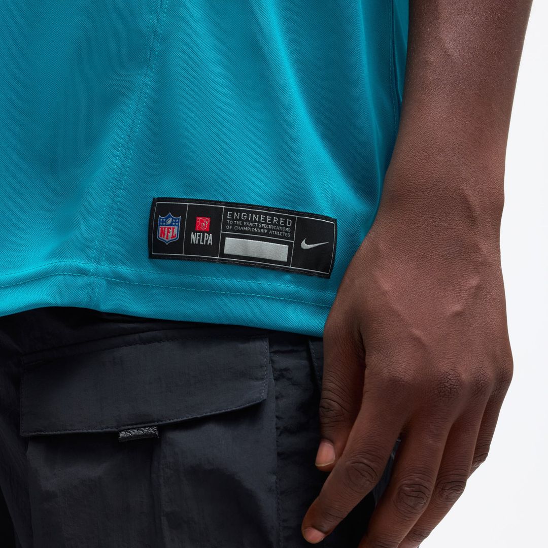 Jacksonville Jaguars Travis Hunter Nike Teal Team Limited Jersey product image 9, provided for visual reference and product
