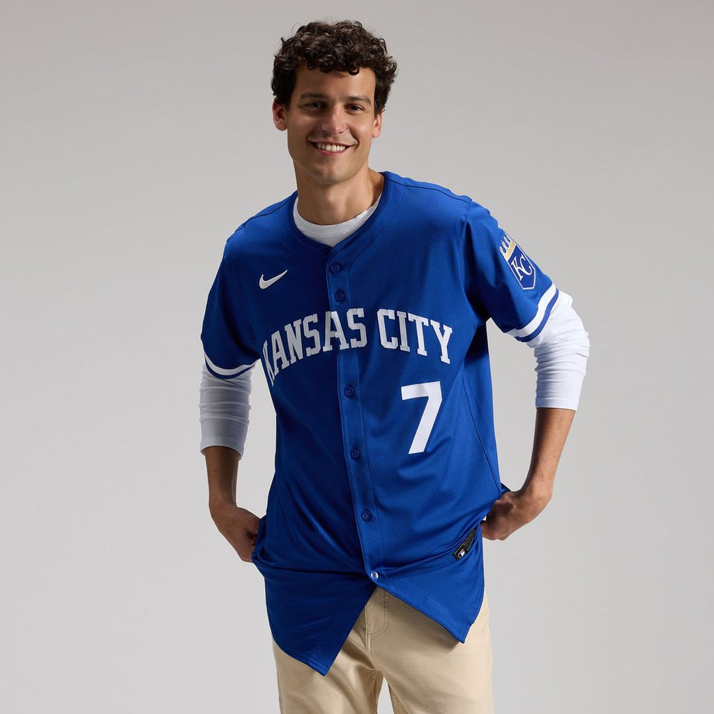 Kansas City Royals Bobby Witt Jr. Nike Royal Alternate 2 Elite Player Jersey product image 4, provided for visual reference