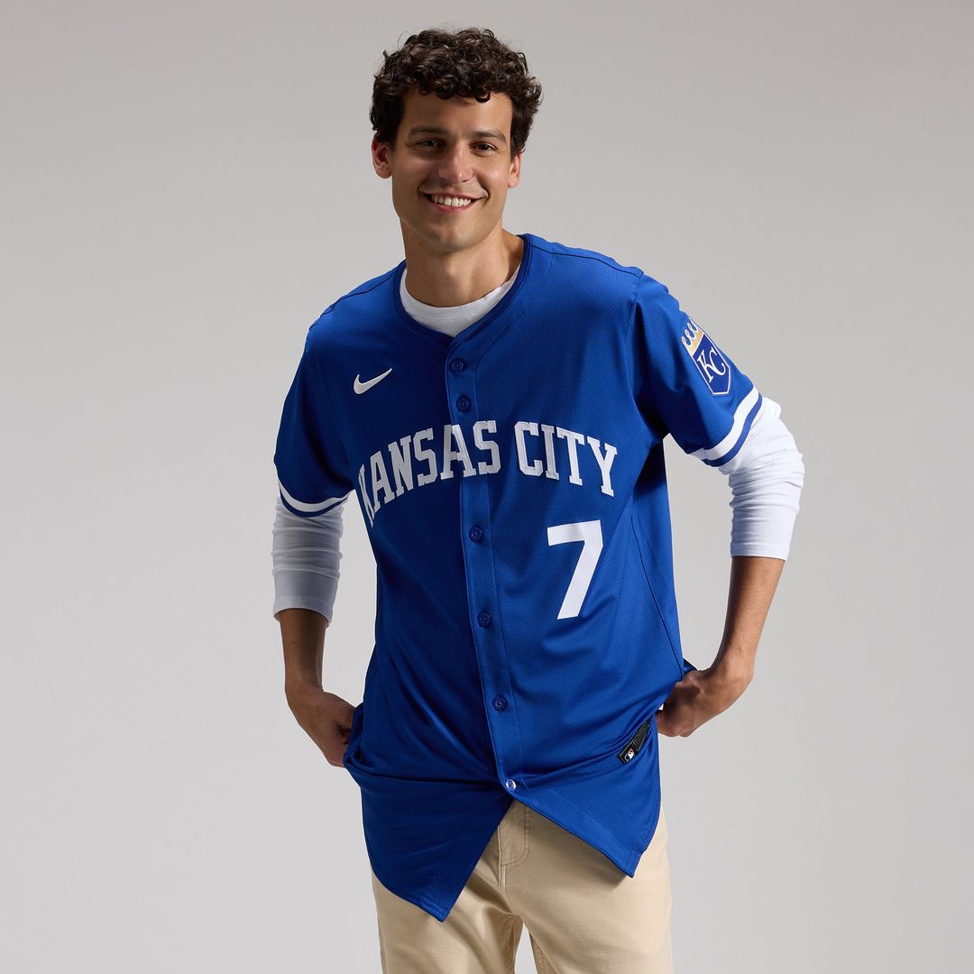 Kansas City Royals Bobby Witt Jr. Nike Royal Alternate 2 Elite Player Jersey product image 4, provided for visual reference