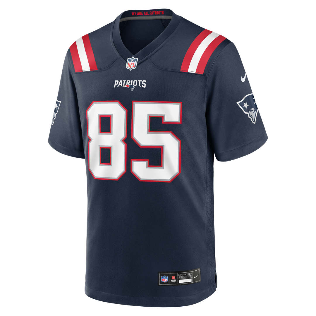 New England Patriots Hunter Henry Nike Navy Team Game Jersey product image 2, provided for visual reference and product