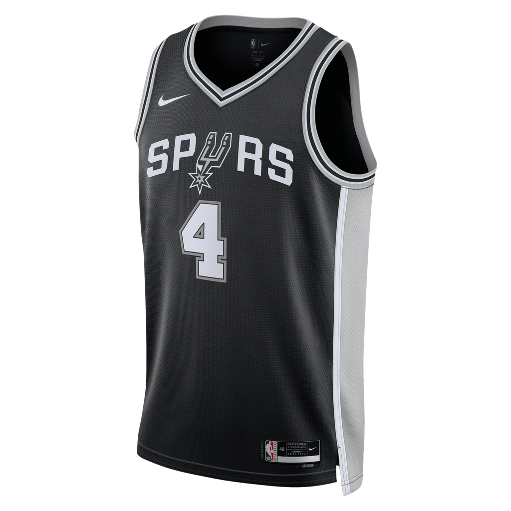 San Antonio Spurs Nike Icon Edition Swingman Jersey - Black - De'Aaron Fox - Unisex product image 3, provided for visual