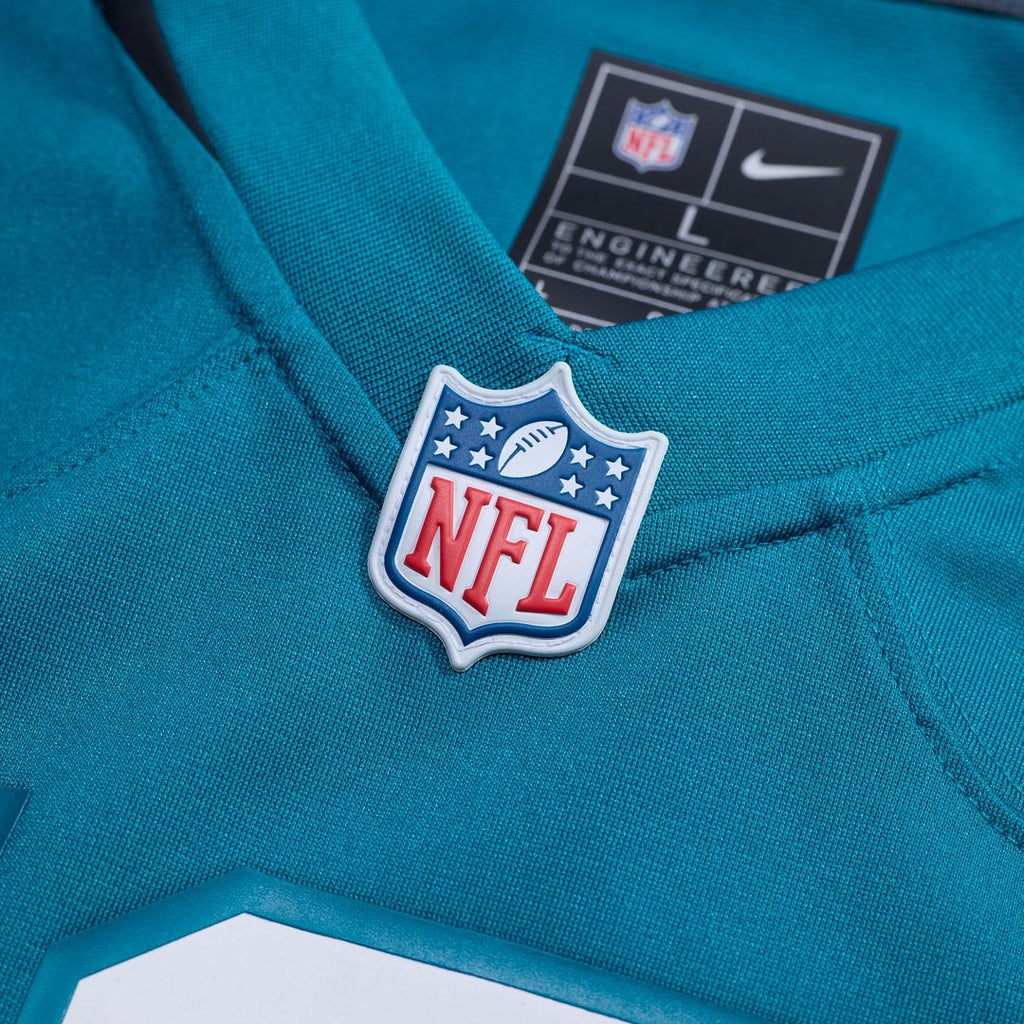 Jacksonville Jaguars Josh Hines-Allen Nike Teal Player Game Jersey product image 4, provided for visual reference and