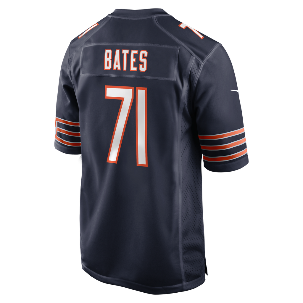 Chicago Bears Ryan Bates Nike Navy Game Jersey product image 3, provided for visual reference and product detail review