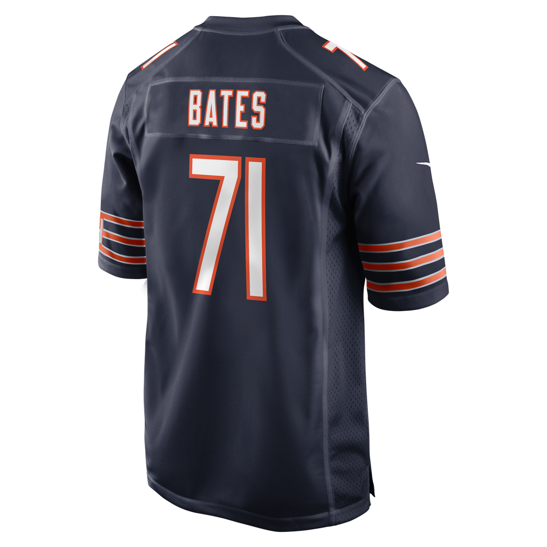 Chicago Bears Ryan Bates Nike Navy Game Jersey product image 3, provided for visual reference and product detail review