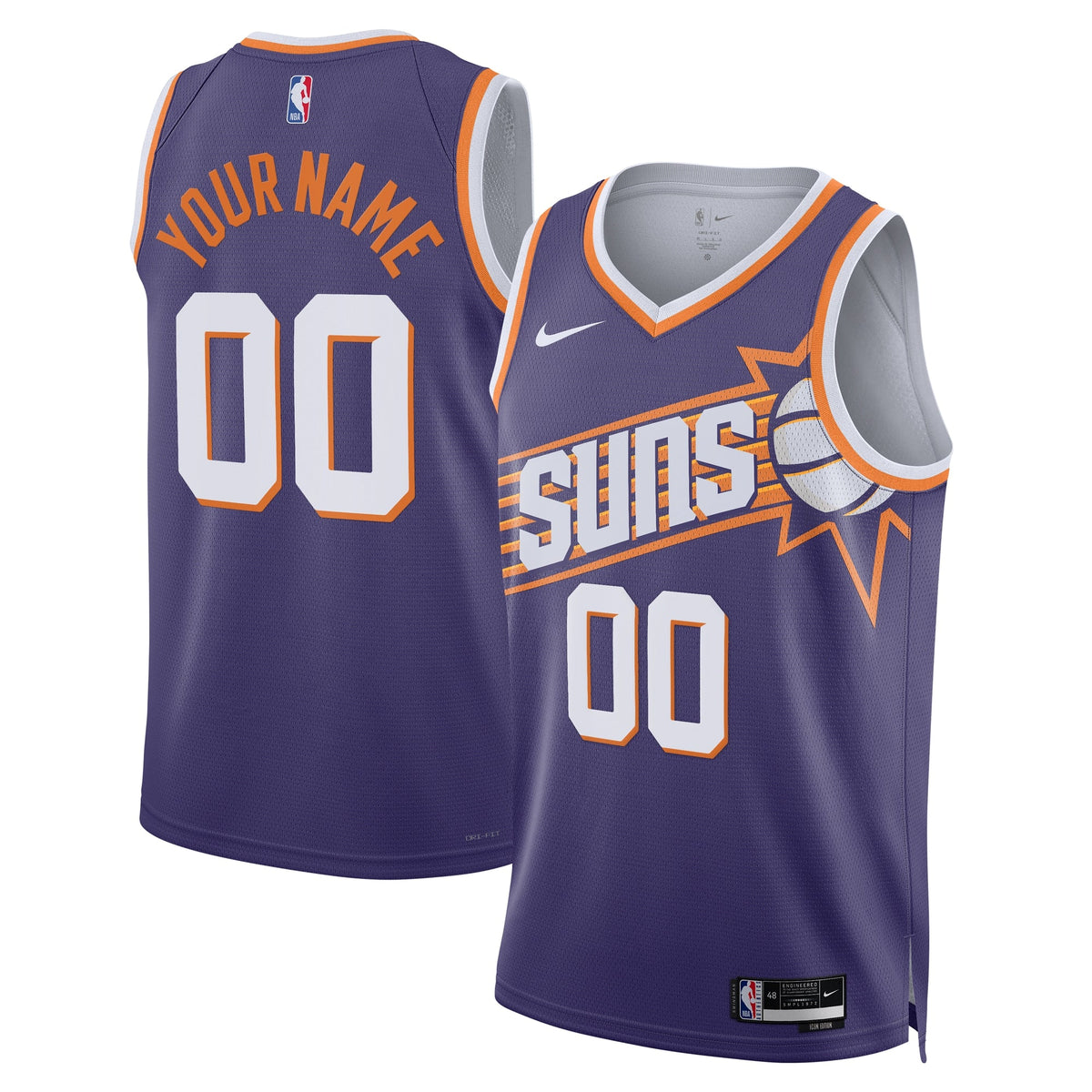 Phoenix Suns Nike Icon Swingman Jersey - Custom - Unisex product image 2, provided for visual reference and product detail