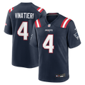 New England Patriots Adam Vinatieri Nike Navy Team Retired Game Jersey product image 1, provided for visual reference and
