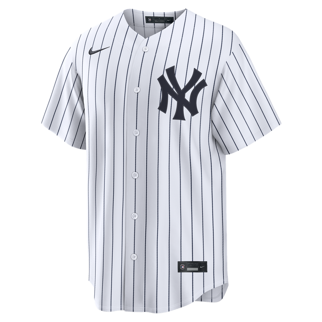 New York Yankees Nike White Home Replica Custom Jersey product image 2, provided for visual reference and product detail
