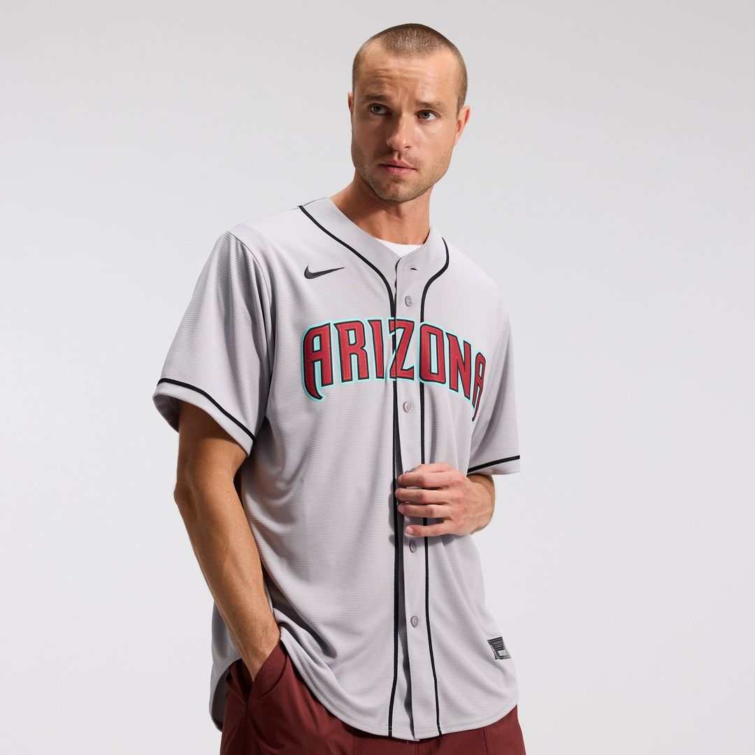 Arizona Diamondbacks Corbin Carroll Nike Gray Road Replica Jersey product image 2, provided for visual reference and product