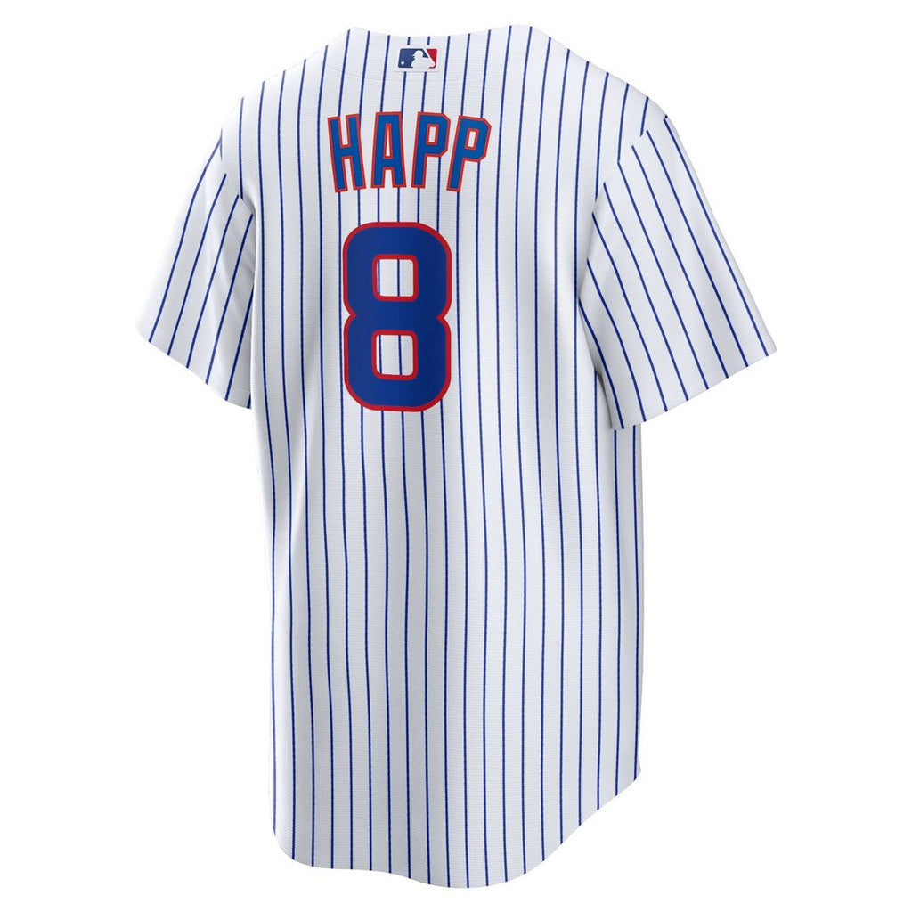 Chicago Cubs Ian Happ Nike White Home Replica Jersey product image 3, provided for visual reference and product detail review