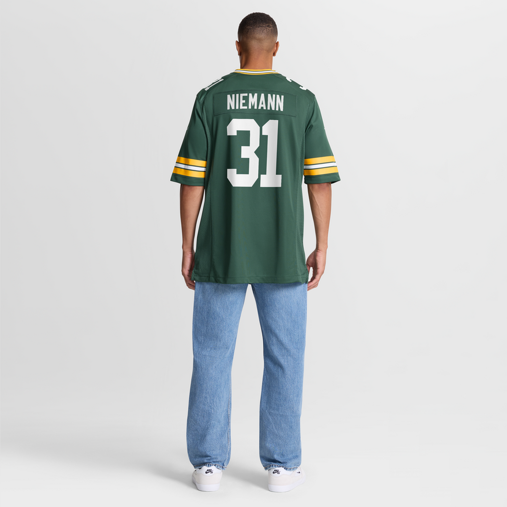 Green Bay Packers Nick Niemann Nike Green Team Game Jersey product image 8, provided for visual reference and product detail