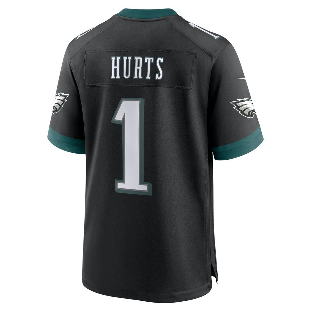 Philadelphia Eagles Jalen Hurts Nike Black Alternate Game Jersey product image 3, provided for visual reference and product
