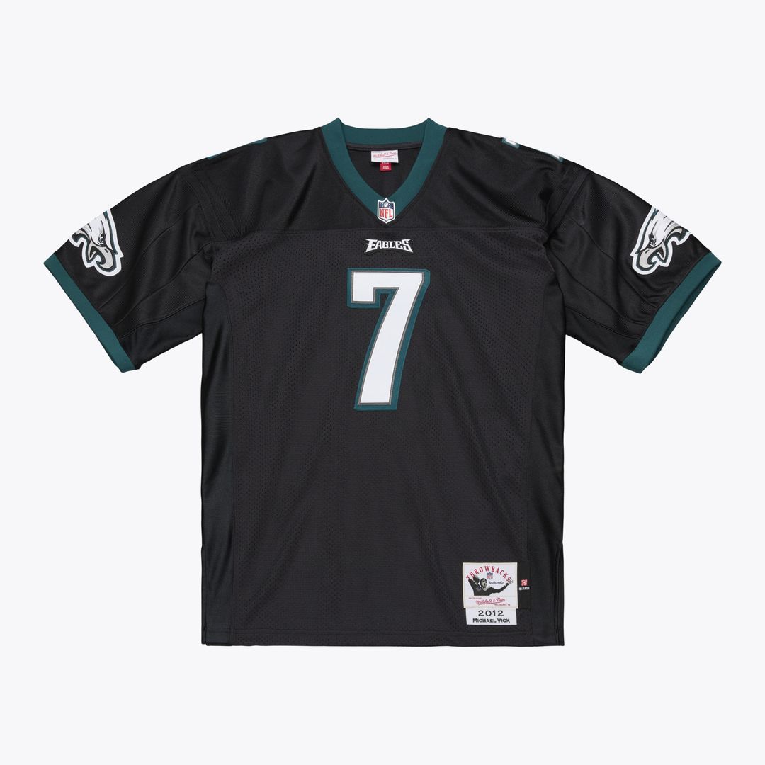 Philadelphia Eagles Michael Vick Mitchell & Ness Black 2012 Authentic Throwback Jersey product image 2, provided for visual