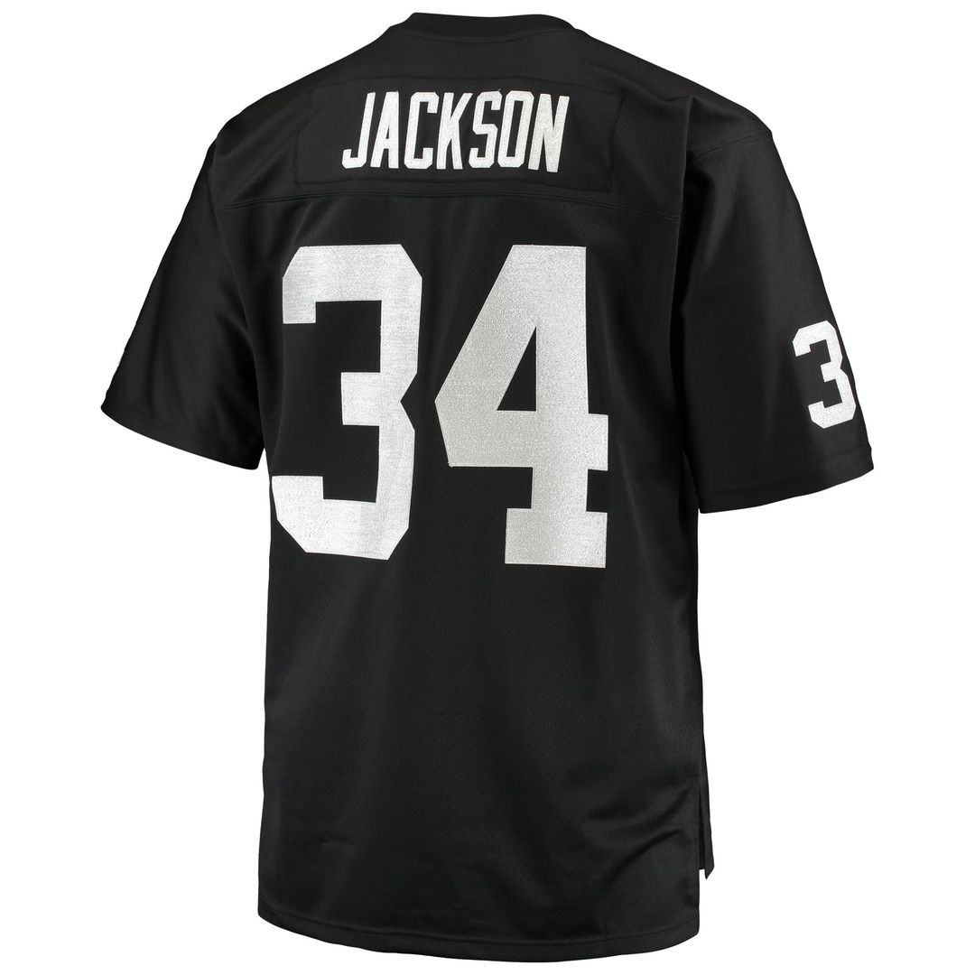 Las Vegas Raiders Bo Jackson Mitchell & Ness Black Big & Tall 1988 Retired Player Replica Jersey product image 6, provided